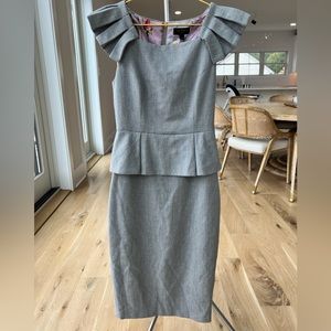 Ted Baker Daizid Pleated Peplum Dress